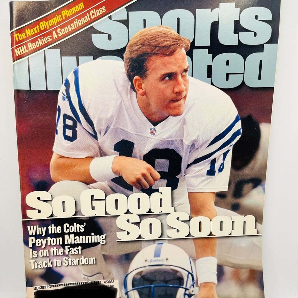 Sports Illustrated So Good So Soon November 22, 1999 Peyton Manning NFL Colts